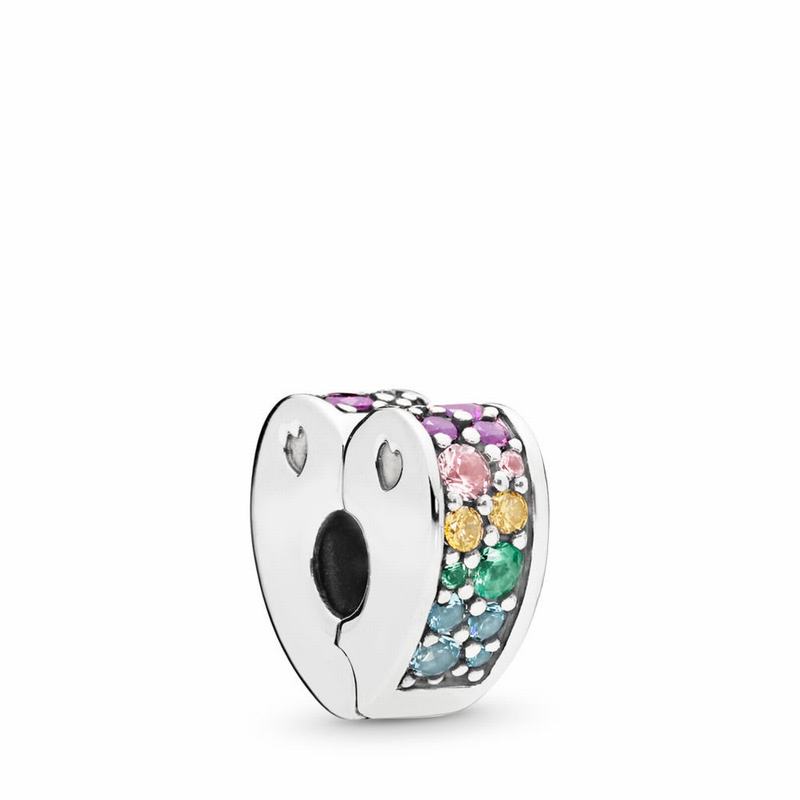 Pandora Multi-Colored Arc of Love Clip Silver Egypt KR0356914
